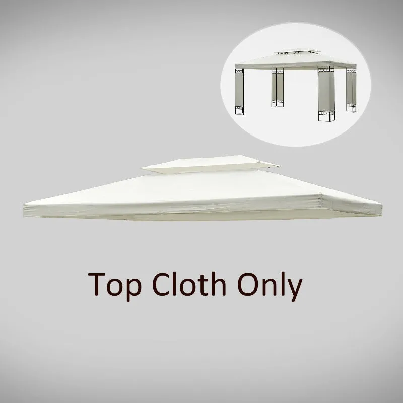 13x10 ft 2 Tier Gazebo Replacement Canopy Top (Top cover only) - white