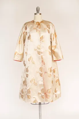 1950s Reversible Swing Coat Silk Brocade Cocktail