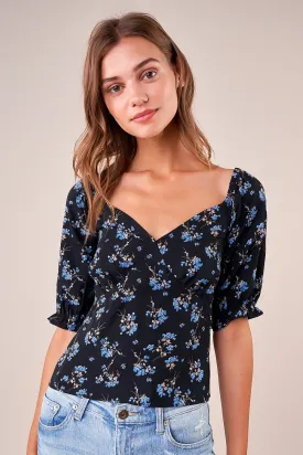 As You Are Floral Puff Sleeve Top