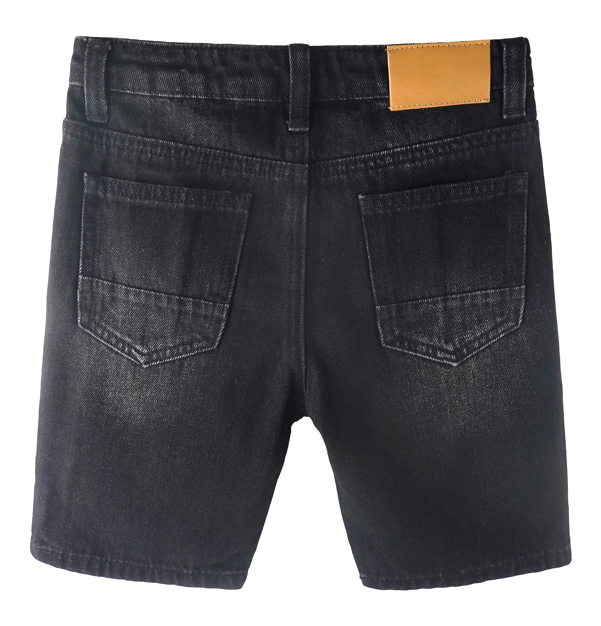 Baby Denim Shorts,Elastic WaistBand Inside Ripped Holes Summer Short Jeans