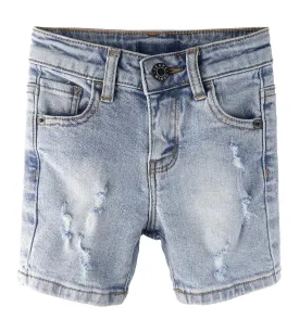 Baby Denim Shorts,Elastic WaistBand Inside Ripped Jeans Summer Pants