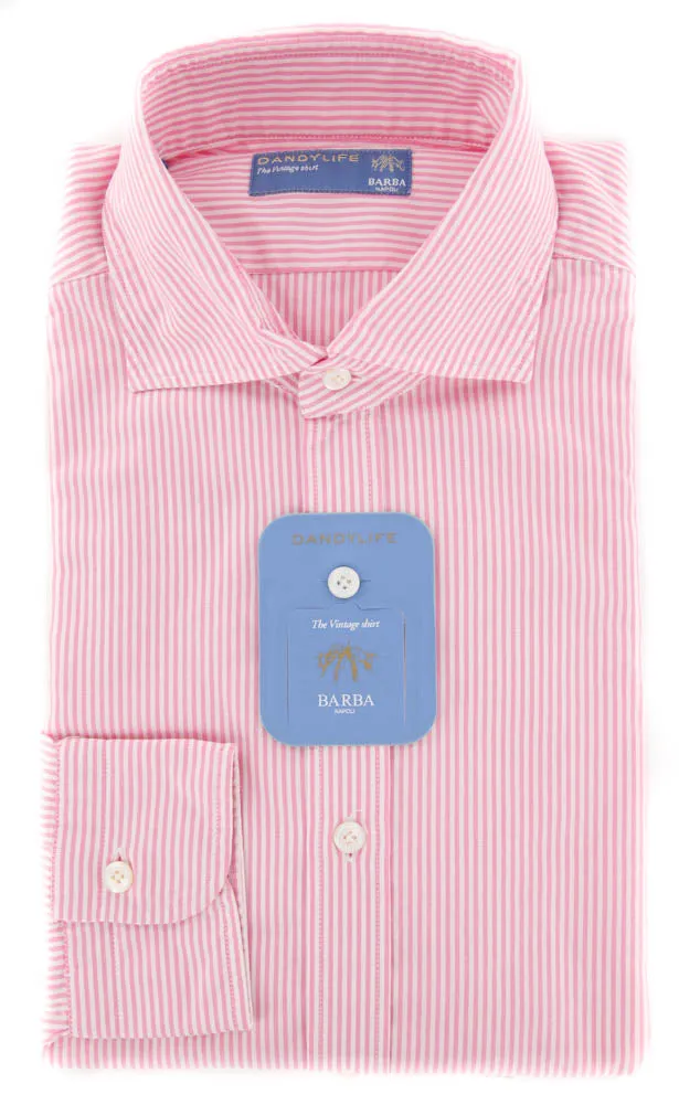 Barba Napoli Pink Shirt - Extra Slim - 16.5 US / 42 EU