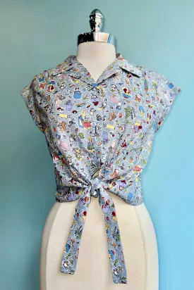 Beatrix Potter Button Down Crop Top by Tulip B.