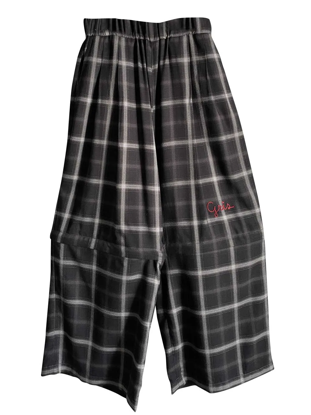 Black Plaid Separate Pants