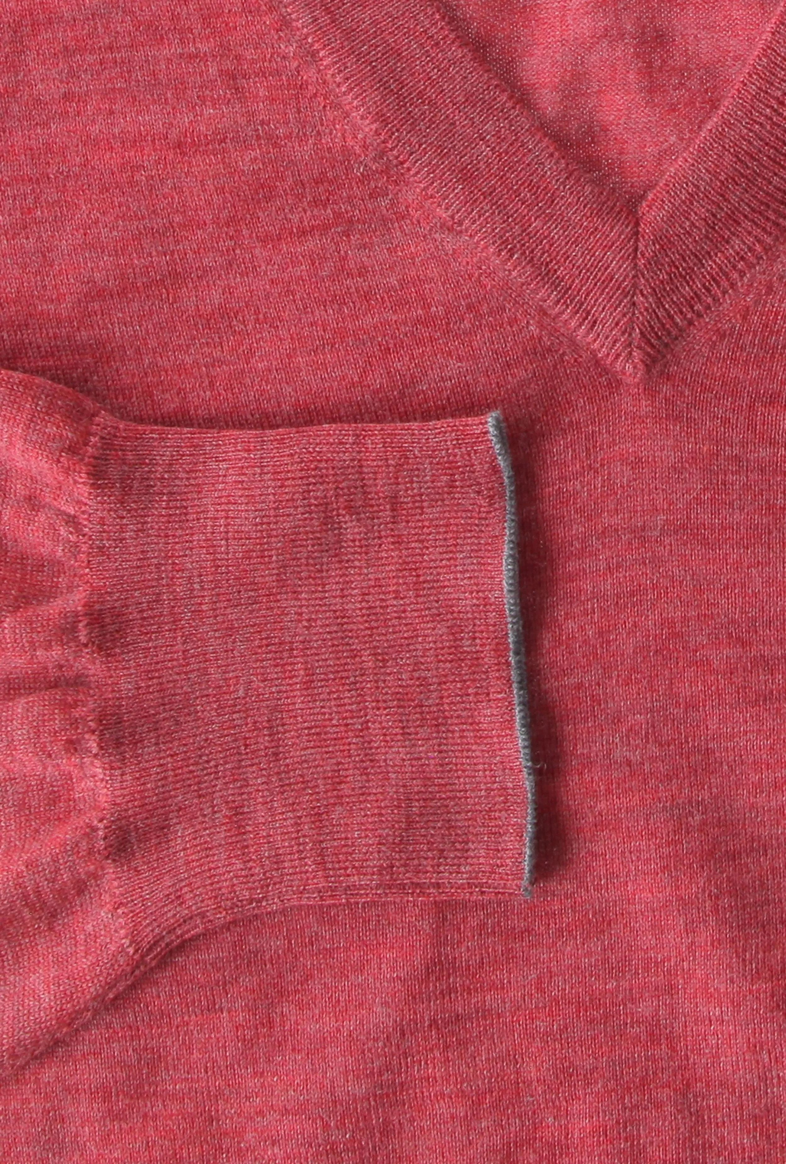 Brunello Cucinelli Red V-Neck Sweater