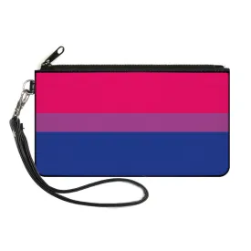 Canvas Zipper Wallet - SMALL - Flag Bisexual Pink Purple Blue by Buckle-Down