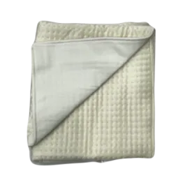 Carmina Ivory Velvet Quilted Blanket