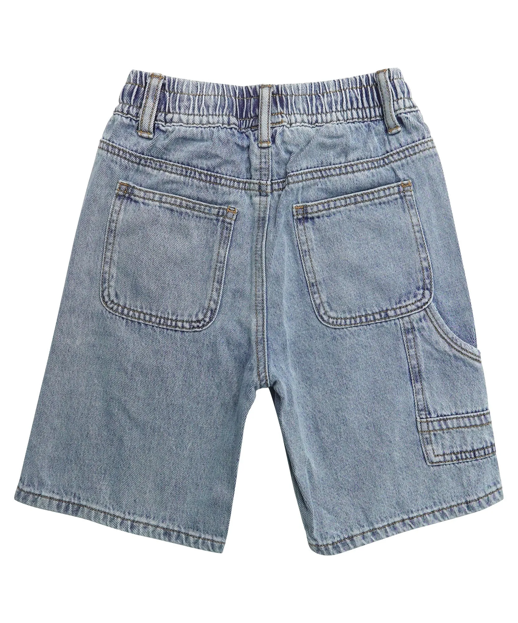 Children's Denim Shorts,Ribbed Elastic WaistBand with Strings Summer Jeans Half Pants