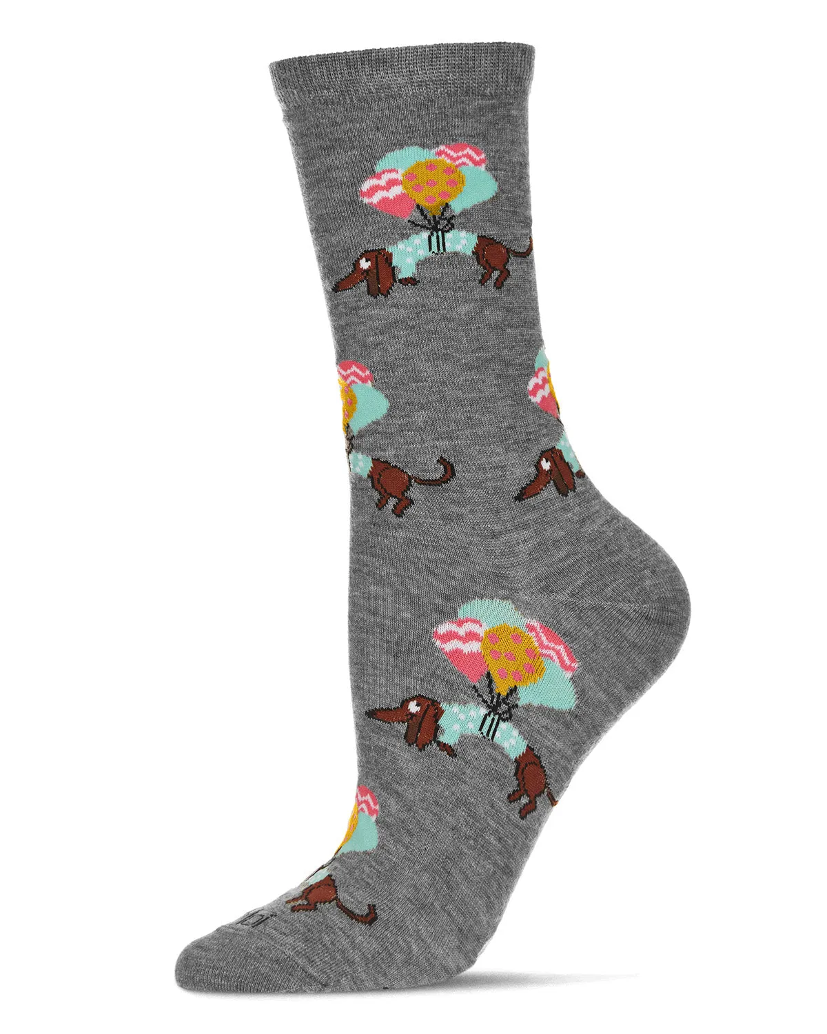 Dachshund Float Bamboo Blend Crew Sock