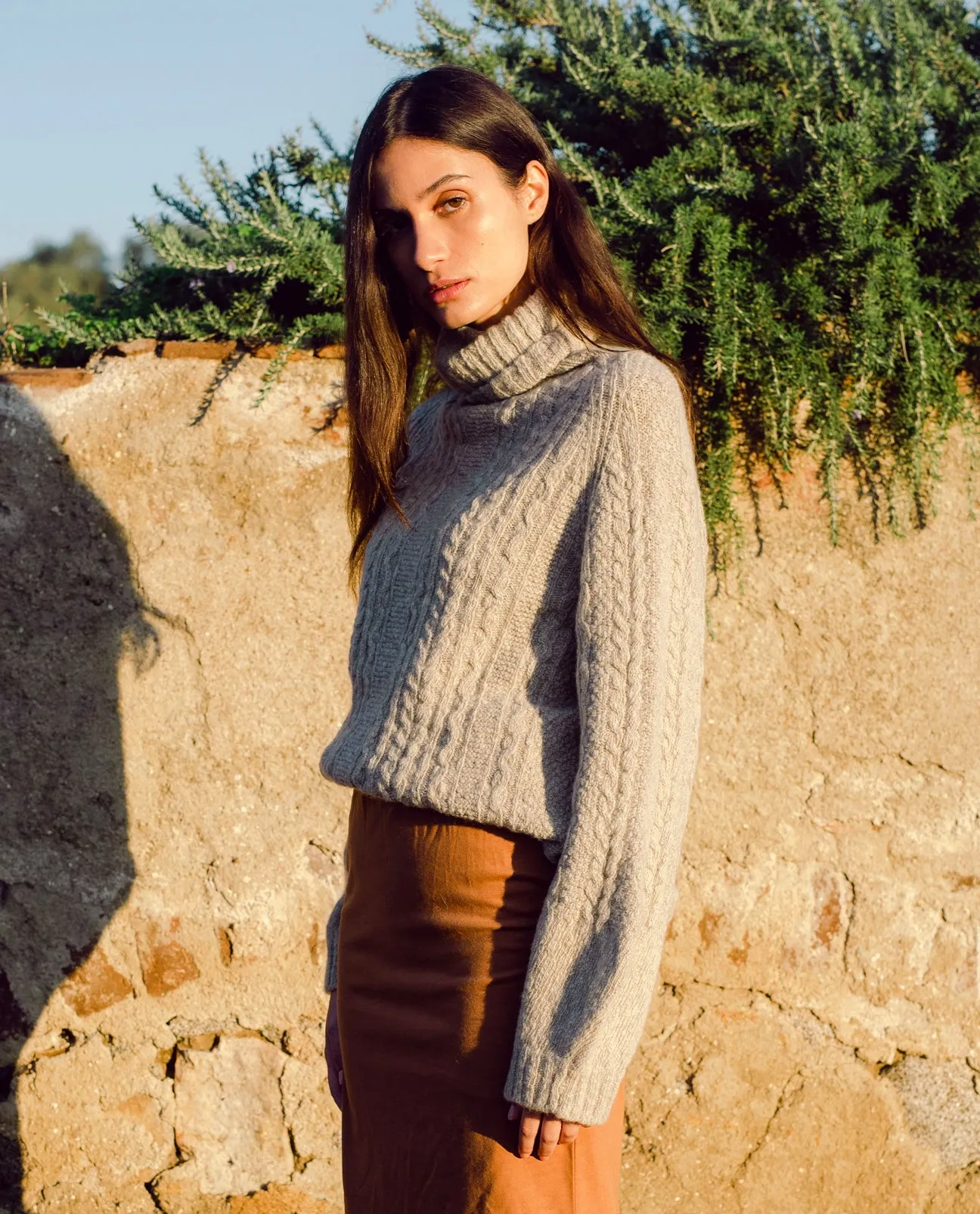 Davina Lambs Wool Jumper In Oat