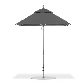 Designer 6.5' Square Dark Grey Market Umbrella