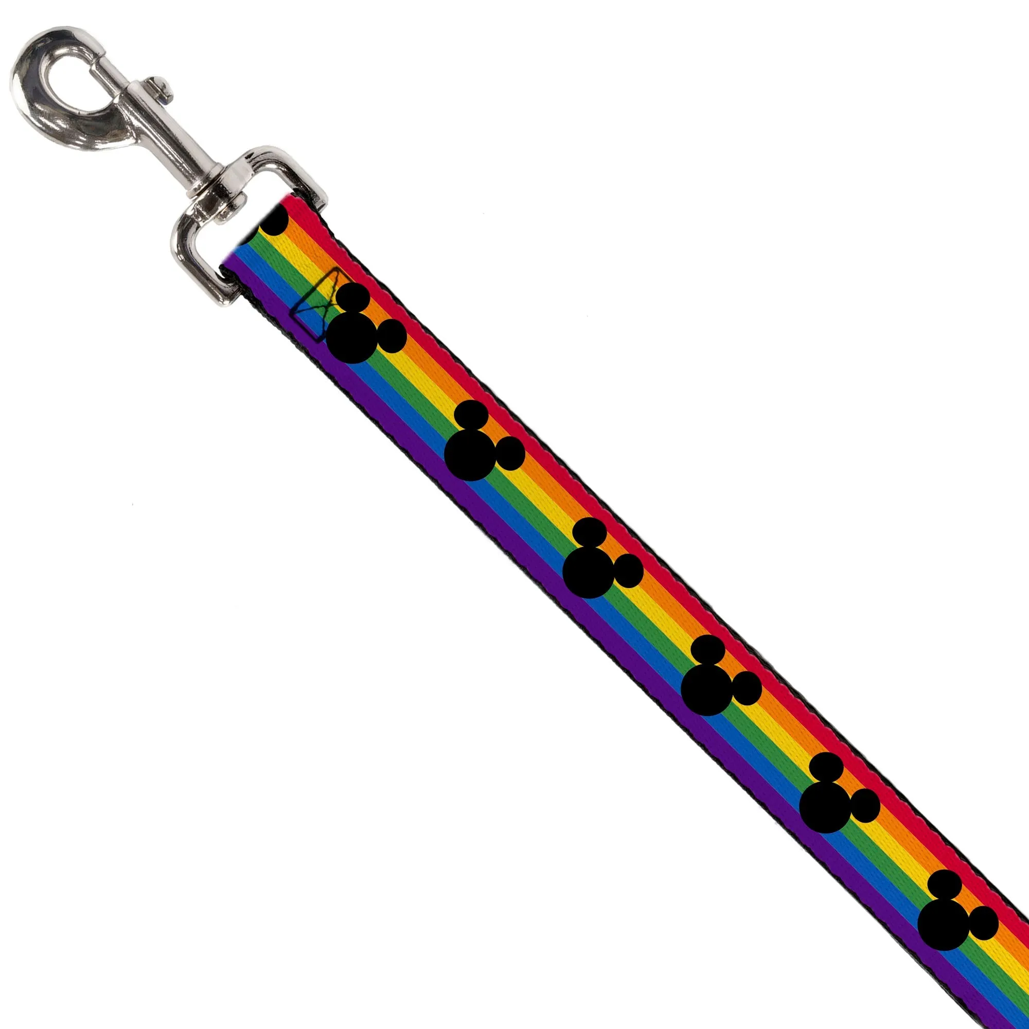 Dog Leash - Mickey Mouse Ears Icon Rainbow Pride Flag by Buckle-Down