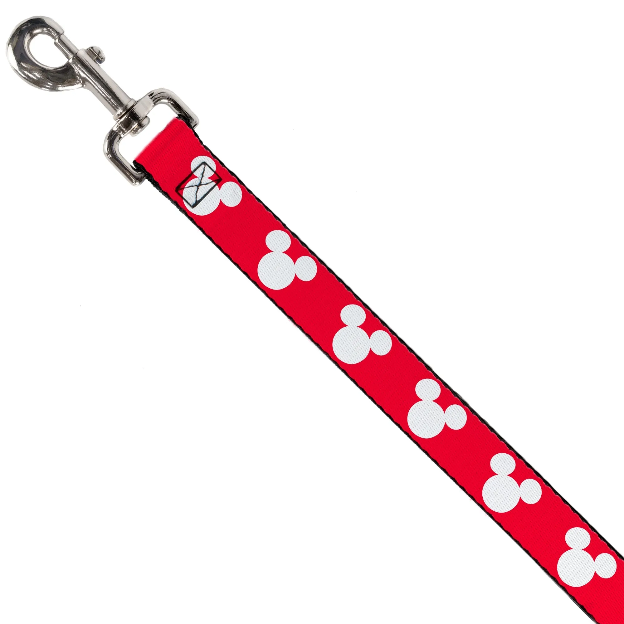 Dog Leash - Mickey Mouse Ears Icon Red/White by Buckle-Down