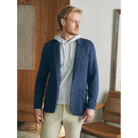 Faherty Inlet Knit Blazer - Deep Navy Melange