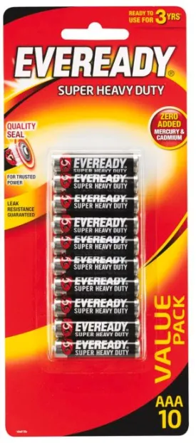 Heavy Duty AAA Batteries 10pk