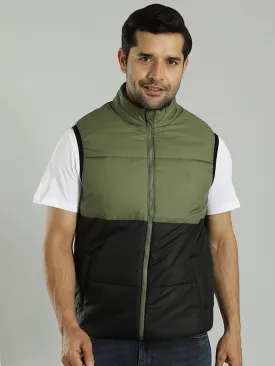 Men Color Block Sleeveless Gilet