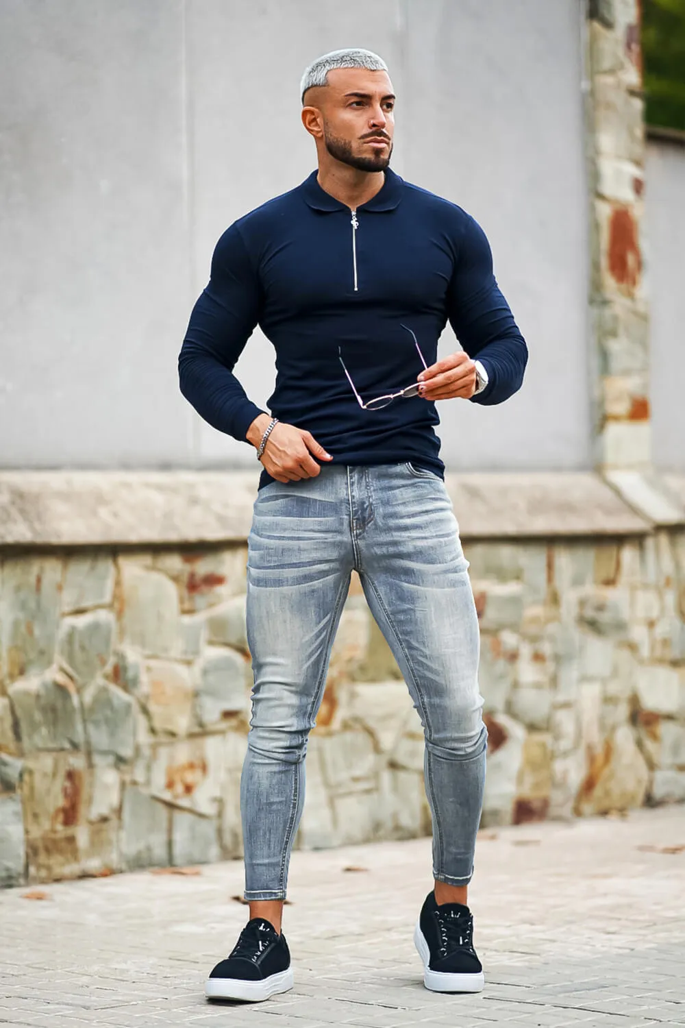 Men's Blue Skinny Jean - High Waist