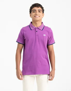 Moose Boys Polo T-Shirt with Single Contrast Tipping