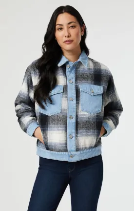 NELLIE JACKET IN GREY PLAID