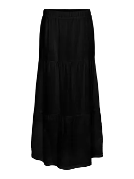 PCSIKKA Long Skirt - Black