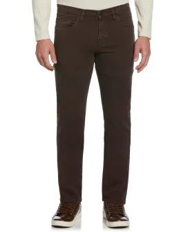 Slim Fit Dyed Solid Twill Five Pocket Pant