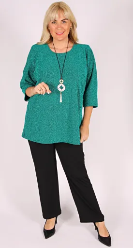 Starlit Shimmer Top Emerald