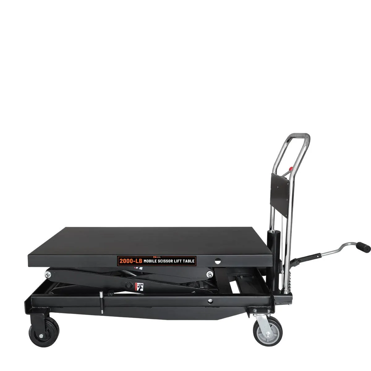 TMG Industrial 2200-lb Mobile Scissor Lift Table, 67” Lifting Height, Foot Pedal Operation, TMG-ALS10