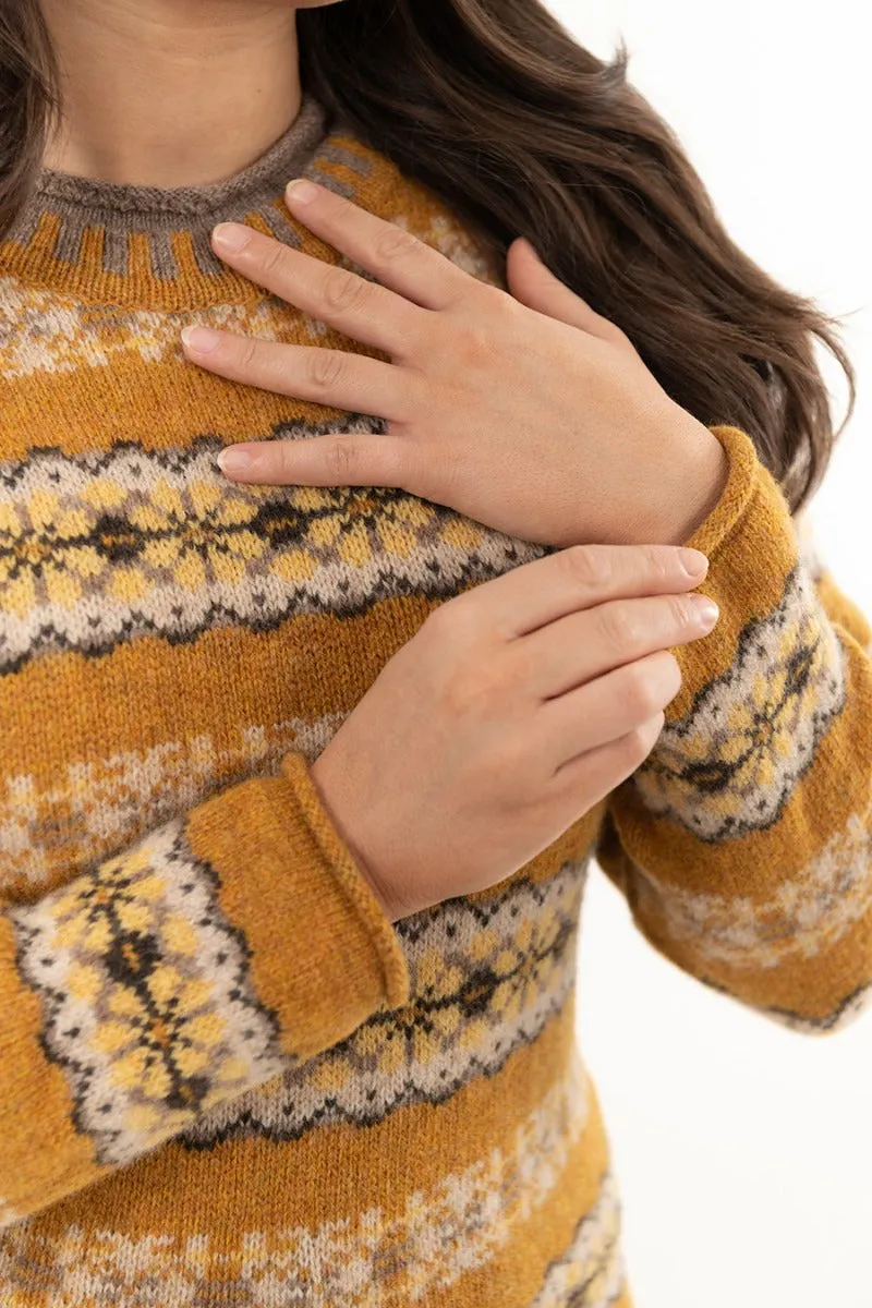 Womens Pitmedden fair isle jumper - Yellow