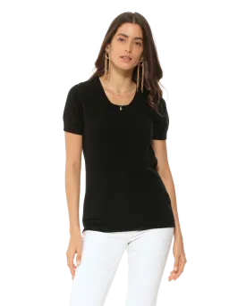 Women's Pure Cashmere T-Shirt Black