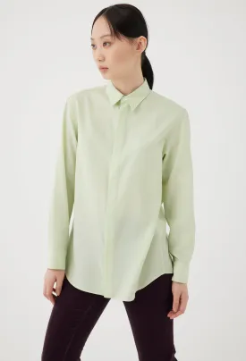 Wool Shirt in Green Apple