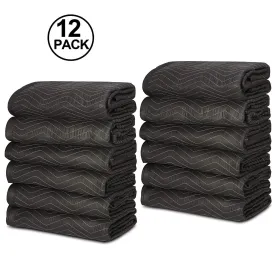 ZENY™ Heavy Duty Moving Packing Blankets 12 Pack Ultra Thick 72 x 80’’(65lb/dz) Professional Quilted Shipping Furniture Pads